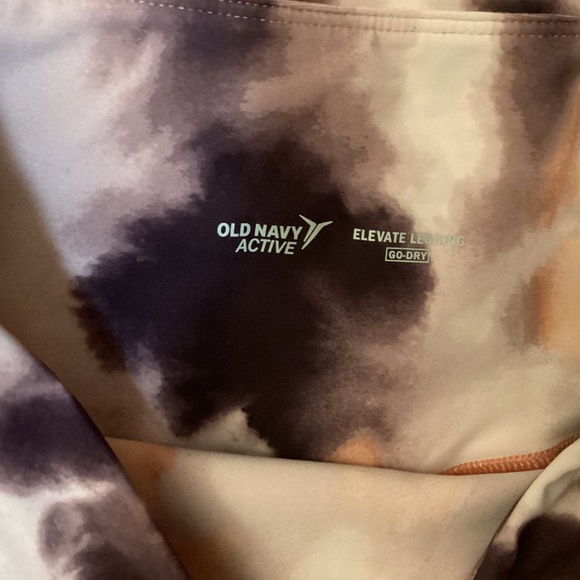 Old Navy Active Power Soft leggings Neon Orange and Purple size Medium - Picture 4 of 4